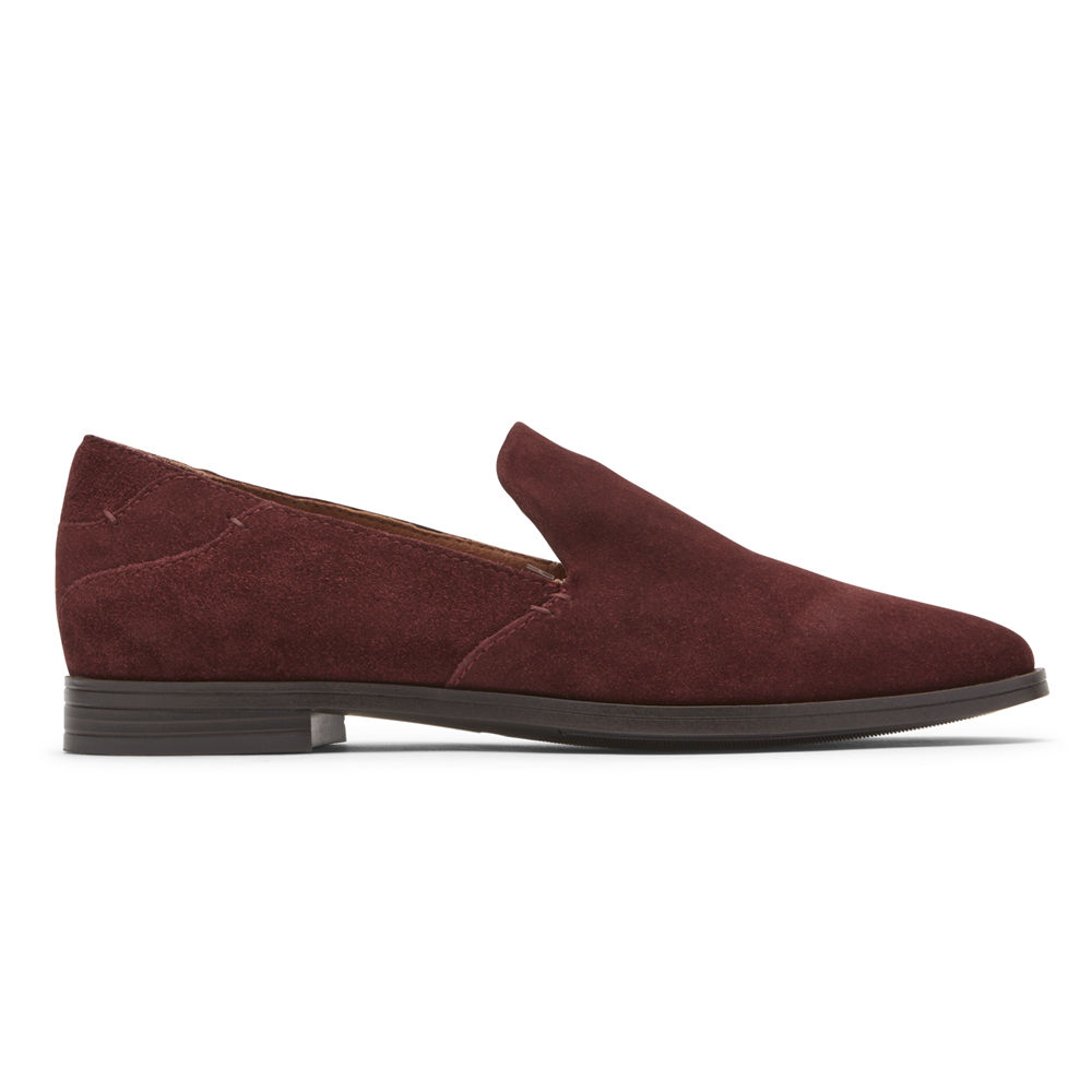 Rockport Womens Loafers Burgundy - Perpetua - UK 698-IDVFTZ